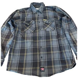 DIXXON CAT2 The Flux Flannel FR mens' button down plaid shirt size L workwear